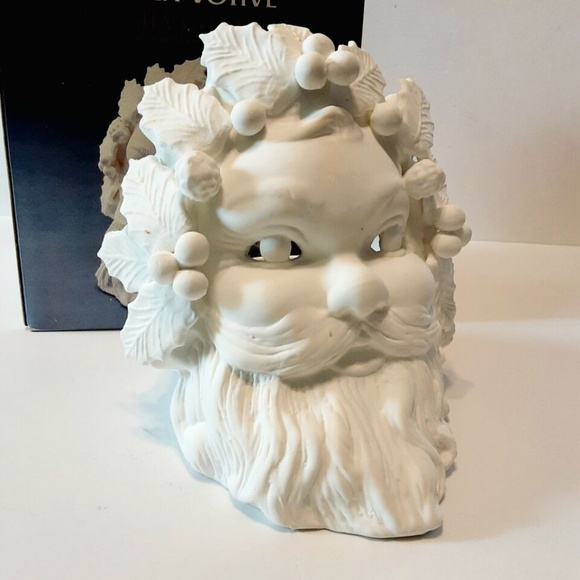 Old World Santa Christmas Decor Silvestri White Bone China Large Candle Votive - Picture 5 of 11